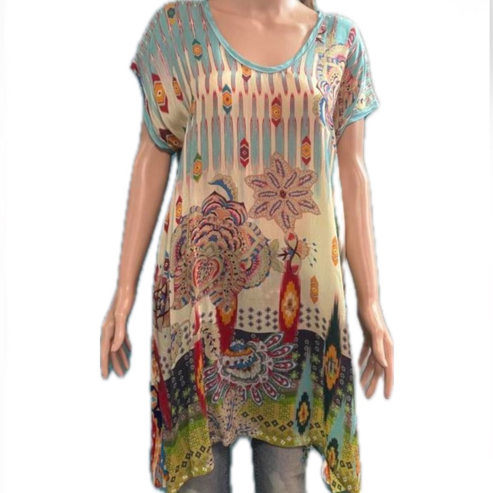 Johnny Was Multicolor Floral Tunic